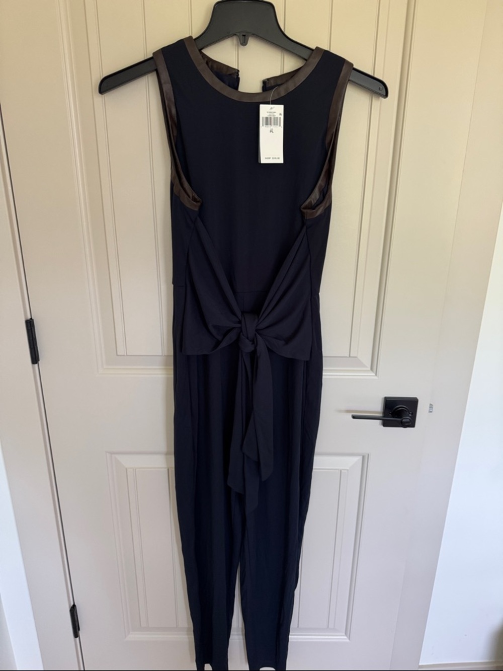 Ralph Lauren Navy Sleeveless Jumpsuit with Front Tie